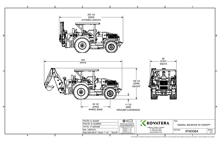 KM200E - BACKHOE Attachment