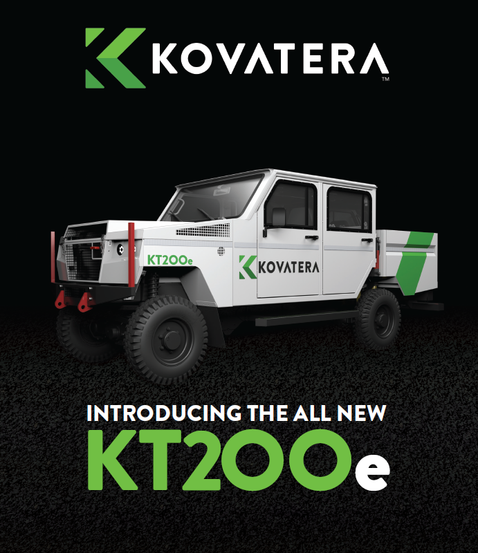 Kovatera KT200e Vehículo multiusos eléctrico para minas